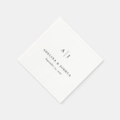 Einfache typografische minimalistische Monogramm-H Serviette (Ecke)
