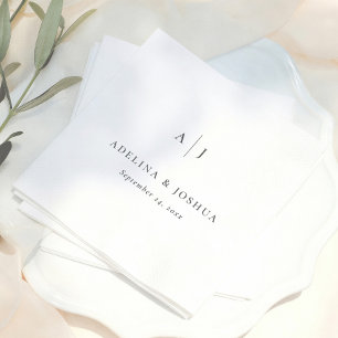 Einfache typografische minimalistische Monogramm-H Serviette
