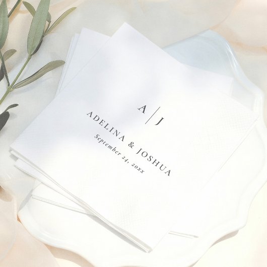 Einfache typografische minimalistische Monogramm-H Serviette