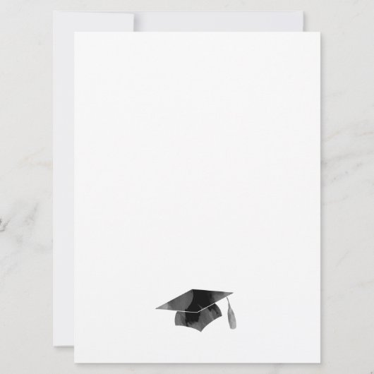 Einfache Typografy Grad Minimalistisch Graduation  (Rückseite)
