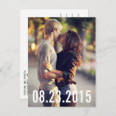 EINFACHE TYPOGRAPHIE II SAVE THE DATE POSTCARD ANKÜNDIGUNGSPOSTKARTE (Vorne/Hinten)