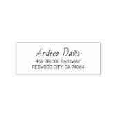 Einfache Typograpy-Adresse 02. Script-Schriftart. Gummistempel (Prägung)