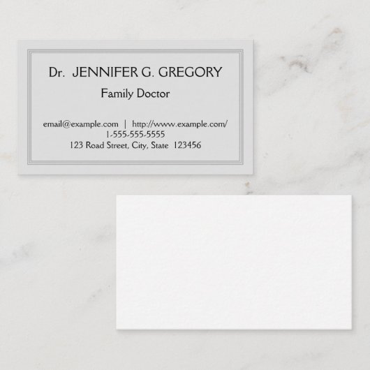 Einfache u. berufliche Karte (Vorne/Hinten)