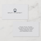 Einfache u. elegante DJ-Visitenkarte Visitenkarte (Vorne/Hinten)