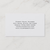 Einfache u. elegante DJ-Visitenkarte Visitenkarte (Rückseite)