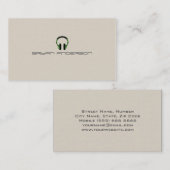 Einfache u. elegante DJ-Visitenkarte Visitenkarte (Vorne/Hinten)