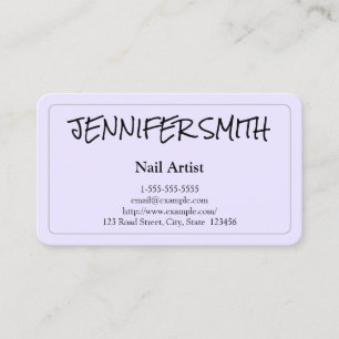 Einfache u. lässige Nagel-Künstler-Geschäfts-Ka Visitenkarte