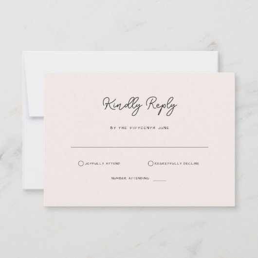 Einfache UAWG-Antwortkarte RSVP Karte (Vorderseite)