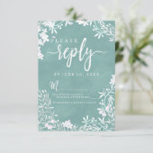 Einfache UAWG für die Blütenblüte RSVP Karte (Stehend Vorderseite)