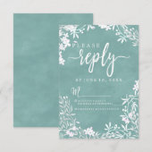 Einfache UAWG für die Blütenblüte RSVP Karte (Vorne/Hinten)