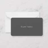 Einfache UAWG für moderne Hochzeiten ohne Mahlzeit Mitteilungskarte (Rückseite)