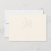 Einfache UAWG für Monogram-Hochzeiten-Logopalme RSVP Karte (Rückseite)