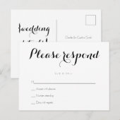 Einfache uAwg Postkarten für Hochzeiten (Vorne/Hinten)