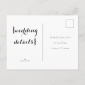 Einfache uAwg Postkarten für Hochzeiten (Rückseite)