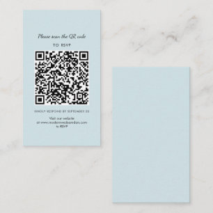 Einfache UAWG QR Code Hochzeitkarte Visitenkarte