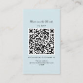 Einfache UAWG QR Code Hochzeitkarte Visitenkarte (Vorderseite)