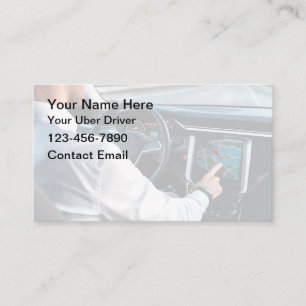 Einfache Uber Driver Business Cards - Fett Design Visitenkarte