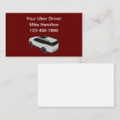 Einfache Uber Driver Ride Hailing Business Cards Visitenkarte (Vorne/Hinten)