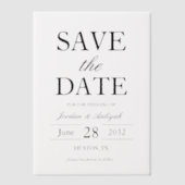 Einfache überlagerte Hochzeit speichern Sie das Da Pergament Einladungen (Vorderseite)