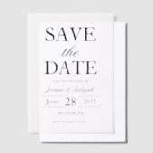 Einfache überlagerte Hochzeit speichern Sie das Da Pergament Einladungen (Versetzt)