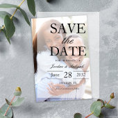 Einfache überlagerte Hochzeit speichern Sie das Da Pergament Einladungen