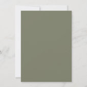 Einfache Überraschung Geburtstagsparty Sage Green Einladung (Rückseite)