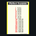 Einfache Übersicht für perfekte Quadrate Poster<br><div class="desc">Perfekter quadratischer Tisch oder Diagramm</div>