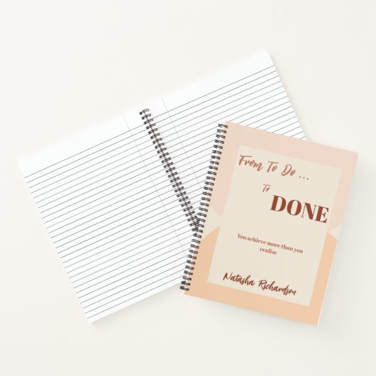 Einfache Übersicht über das Notebook Notizblock (Innenseite)