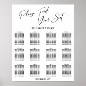 Einfache Übersicht über den Empfang mit Handschrif Poster (Vorne)