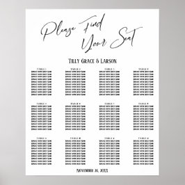 Einfache Übersicht über den Empfang mit Handschrif Poster