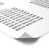 Einfache Übersicht über den Empfang mit Handschrif Poster (Ecke)