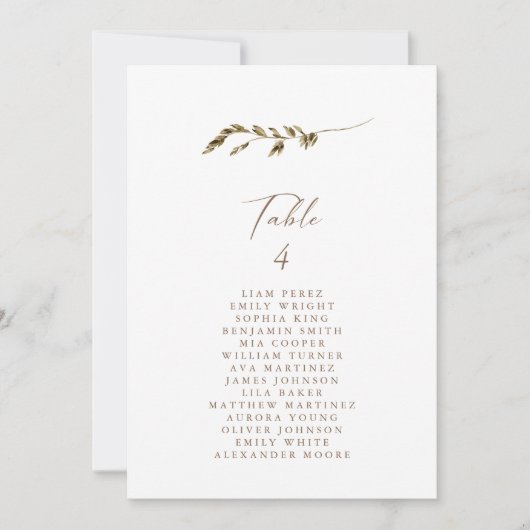 Einfache Übersicht über die Sitzplätze in rustikal (Vorderseite)