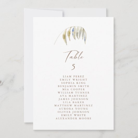 Einfache Übersicht über die Sitzplätze in rustikal (Vorderseite)