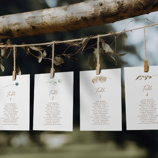 Einfache Übersicht über die Sitzplätze in rustikal