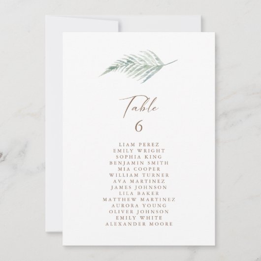 Einfache Übersicht über die Sitzplätze in rustikal (Vorderseite)