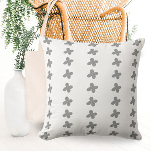 Einfache Ultimate Gray Blume Blumenmuster Kissen