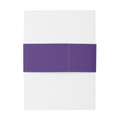 Einfache Ultra-Violet-Personalisierte Hochzeit Einladungsbanderole (Rückseitenbeispiel)