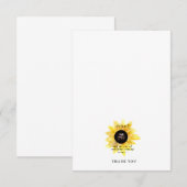 Einfache Ultrasound Sonnenblume Niedlich Babydusch Dankeskarte (Vorne/Hinten)