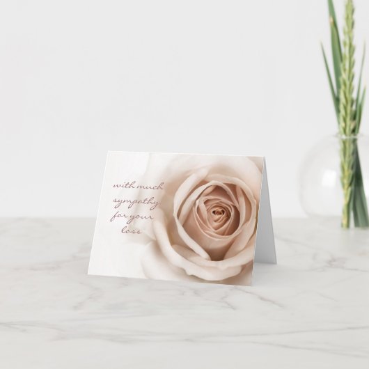 Einfache und aufrichtige Beileids-Karte Karte (Vorderseite)