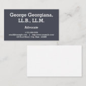 Einfache und berufliche Anwalt-Geschäfts-Karte Visitenkarte (Vorne/Hinten)