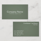 Einfache und berufliche grüne Geschäfts-Karten Visitenkarte (Vorne/Hinten)