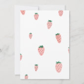 Einfache und elegant strawberry wedding einladung (Rückseite)