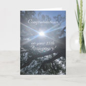 Einfache und elegante 25-jährige Jubiläumskarte Karte (Vorderseite)