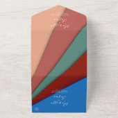 Einfache und elegante 5-farbige Hochzeit All In One Einladung (Außenbereich)