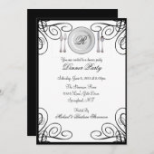 Einfache und elegante Abendessen-Party Einladungen (Vorne/Hinten)