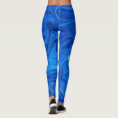 Einfache und elegante Abstrakte Artwork aus blauem Leggings (Rückseite)