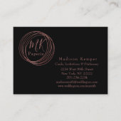 Einfache und elegante Abstrakte Rose Gold Circles Telefonnummerkarte (Vorderseite)