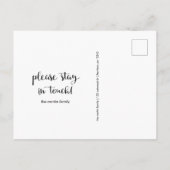 Einfache und elegante Änderung des Fotos Ankündigungspostkarte (Rückseite)