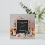 Einfache und elegante Ankündigung einer Schwangers (Stehend Vorderseite)