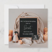 Einfache und elegante Ankündigung einer Schwangers (Vorderseite)